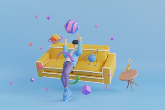 3D Illustration of Metaverse: A New Dimension in Digital Interaction