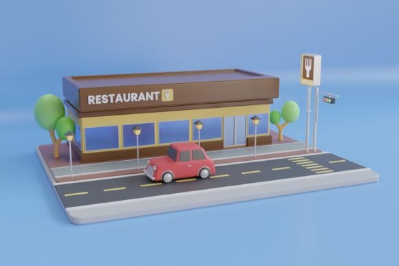 3D Illustration of Restaurant: A New Dimension in Visual Storytelling