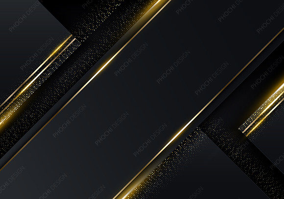 3D Luxury Black Gold Stripes Background: A Modern Design Statement