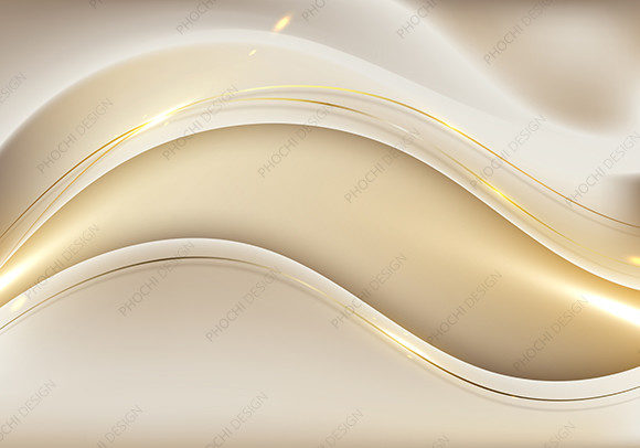 3D Luxury Gold Wave Background Template