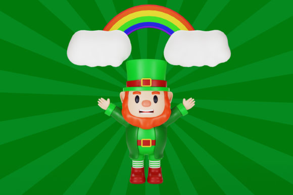 3d Render Character St. Patrick Day