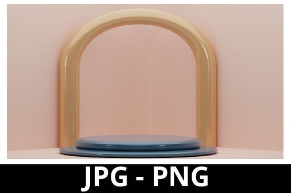 3d Rendered Cylinder Podium with Oval Gate: A Versatile Design Element