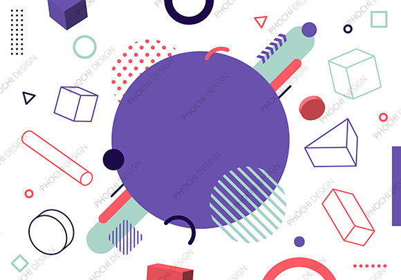 Abstract Geometric Pattern 3D Elements