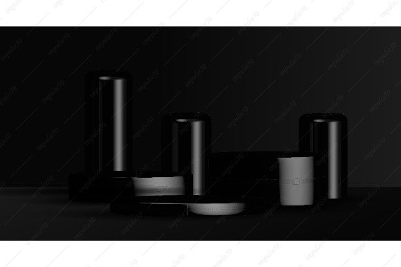Abstract Gradient 3D Black Showcase: A Versatile Tool for Modern Creativity