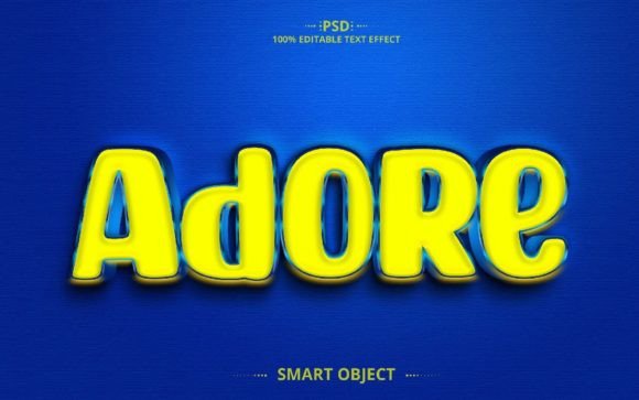 Adore 3D PSD Text Effect Design: Elevating Visual Creativity in the Digital Age