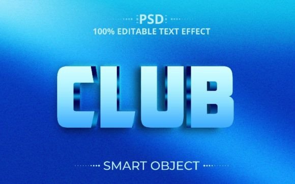 Club 3D PSD Text Effect Design: A Creative Tool for Digital Artists