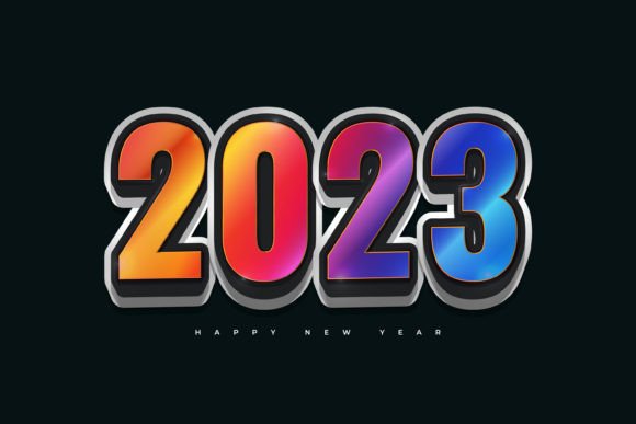 Colorful 2023 New Year Banner Design for Business and Personal Use