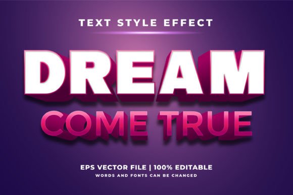 Dream 3d Text Style Effect: A Bold Visual Statement