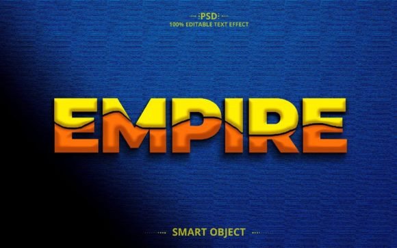 Empire 3D PSD Text Effect Design: Elevate Your Visual Projects