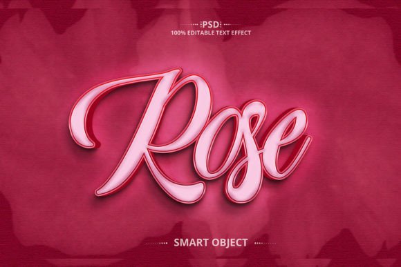 Exploring the Versatility of Rose 3D PSD Text Effect Design