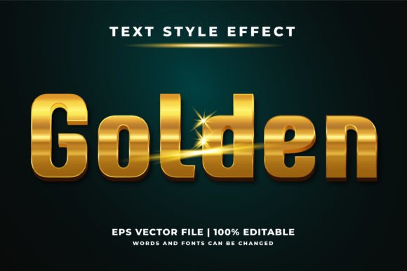 Golden Text Style Effect
