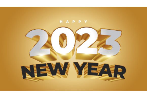Happy New Year 2023 Banner with 3D Text: A Unique Way to Celebrate