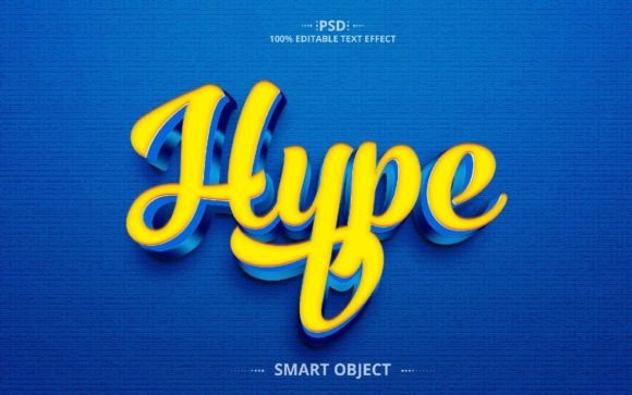 Hype 3D PSD Text Effect Design: A Practical Overview