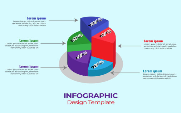 Isometric 3D Pie Chart Infographics Desi: A Unique Visual Tool for Data Presentation