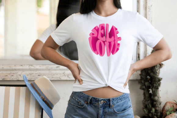 Self Love 3D Text T-Shirt Design: A Powerful Way to Express Your Journey