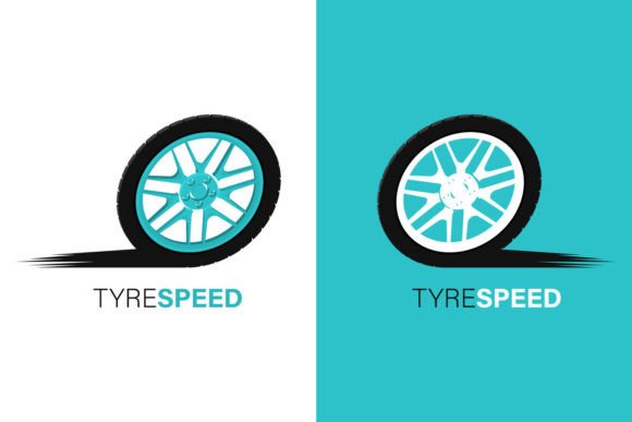 Sport Car Wheel Tire Logo Design