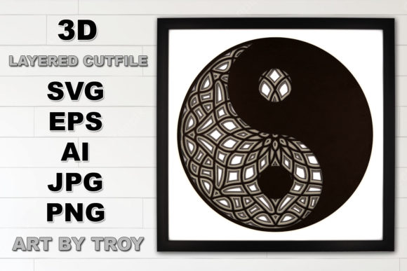 The Yin Yang Mandala SVG Cut File: A Symbol of Balance in Digital and Physical Design